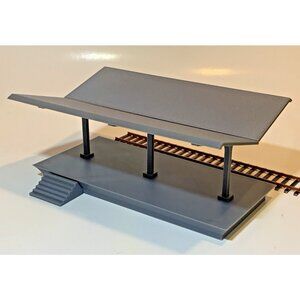 HO Scale Train Station Platform – Covered Passenger Platform – Model Train 1:87